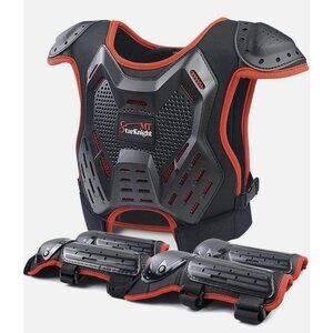 Kids Dirt Bike Protective Gear Motorcycle Armor Vest Back Protector Knee Pad Med